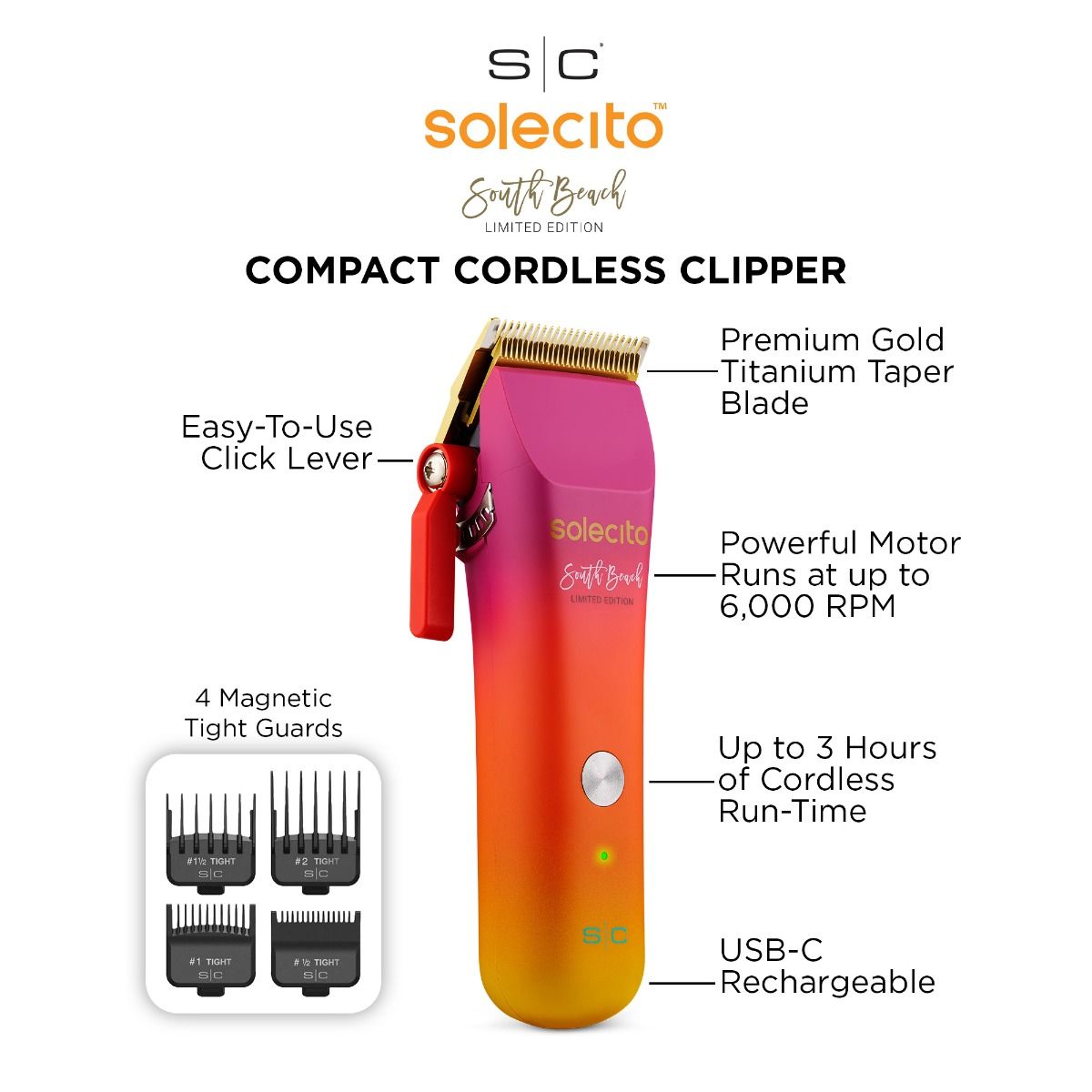 Solecito Professional Hair Clipper with Powerful Rotary Motor - Image 5